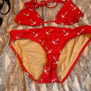RED JCREW BIKINI